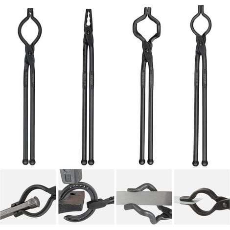 Forgeron et Coutelier Prise en Main Confortable Jeu 4 Tenailles de Forge 46cm Long Manche en V Loup ZV (1/5)
