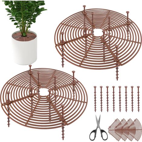 Grille Protection Plante 2pcs Protection Plante Chat 30cm Pot de Fleurs Grille Environnement Protections Plantes Interieur Chat Non Toxique Pour Protéger les Enfants et les Animaux Domestiques