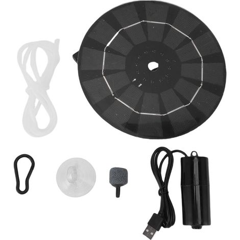 Pompe à Air Solaire 10W Portable pour Aquarium Extérieur USB Alimentation Oxygène Poisson (1/5)