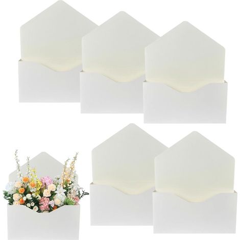 Boîtes à Fleurs Sac À Bouquet En Papier Pliable À Main Pour Emballage 5 Pièces Boîtes Enveloppes à Bouquets de Fleuriste Pour Femmes Filles Amoureux Rassemblements Fêtes Vacances (1/5)
