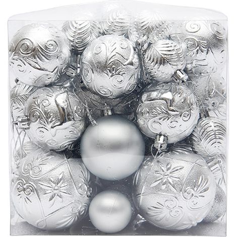 Décorations de sapin de Noël, boules décoratives en vrac, ornements suspendus décoratifs pour arbres de Noël, décoration de fête de vacances (1/5)