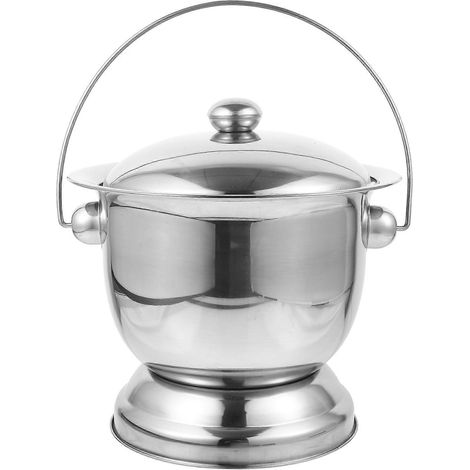 Ensemble de 1 pot de chambre unisexe portable avec couvercle, urinoir et bassin, pot de chevet (1/5)