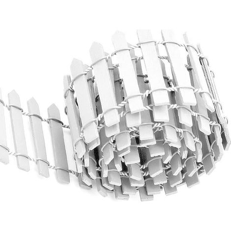 1 pièce Clôture décorative, bois blanc, clôture miniature, 90 x 5 cm, pour jardin, bricolage et aménagement paysager