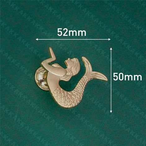 (Ensemble de 4 pièces) Poignées de meubles en forme de plantes et d'animaux, boutons de tiroir en laiton et accessoires de quincaillerie.