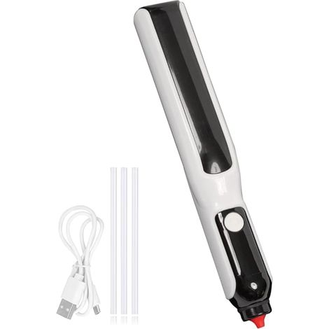 Machine à colle thermofusible électrique portable sans fil, outil d'extrusion de colle au lithium, applicateur de bâtonnets de colle de 7 mm pour bricolage, arts et artisanat, articles faits main, rép (1/5)