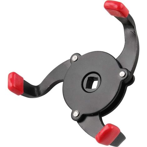 Clé de filtre à huile universelle pour voiture - 3 mors - Poignée rotative - Clé de filtre à huile amovible - Diamètre : 60 mm - 95 mm (1/5)