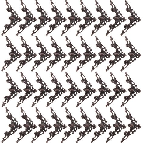 Protections d'angle en Fer Rouge Cuivre 150 Pcs Coins Photo pour Scrapbooking et Décoration de Cadres, Ornements Métalliques pour Armoires, Appliques Décoratives pour Albums (1/5)
