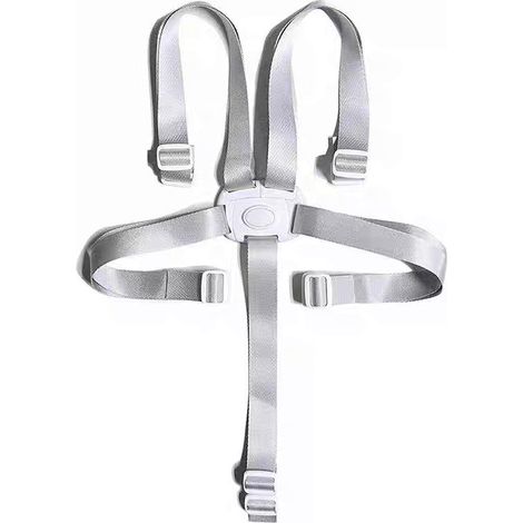 Ceintures de sécurité pour chaise haute, harnais de sécurité 5 points pour enfants, convertible pour chaise haute/selle/poussette (1/5)