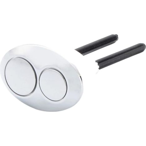 chasse d'eau, Abattant WC ovale chromé 73 x 48 mm, argent (1/2)