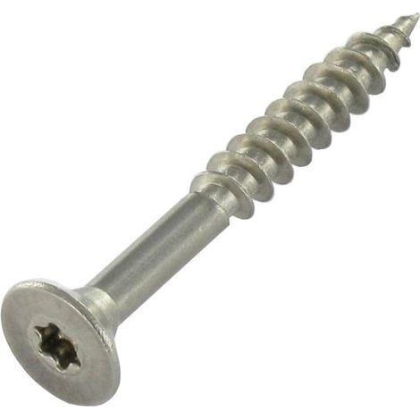 VBA Vis bois agglo Inox A2 Tête fraisée TF 8X260 Filetée sur 80 TORX T40-10 pièces (1/4)