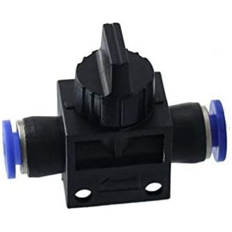 ALLIANDISValve d'arrêt pour pneumatique - Raccord rapide pour air, eau, vide (6 mm, 1 pièce) (1/5)
