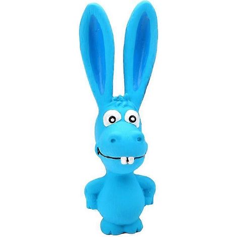 Jouet lapin en latex pour chiot, jouet de dentition résistant à la morsure, accessoire sain pour animal de compagnie. (1/4)