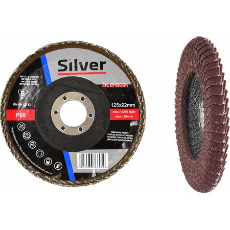 Disco de lijado listonado Silver 125 mm P80, ideal para lijado de juntas, acabado fino en superficies duras, alta durabilidad, precisión y rendimiento profesional.