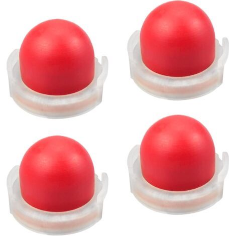 QORVA-Lot de 4 Pièces Rouge Poire D'amorcage Carburant, Amorcage Pompe, Poire Amorcage pour Tondeuse, Machine de haie, Scie à Essence, Ampoule d'amorce de Carburant de Ventilateur (1/5)
