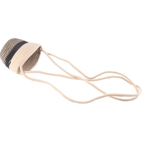 Support suspendu pour pot de fleurs tressé, panier à plantes d'intérieur, support pour pot de fleurs suspendu en corde de coton, organisateur de rangement pour plantes (1/5)