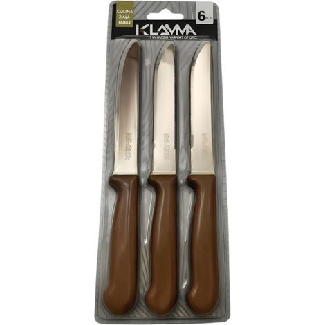 Set 6 elegante Tischmesser Kelama deluxe braun