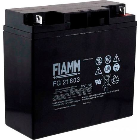 Fiamm - Batterie plomb AGM FG21803 12V 18Ah M6-M