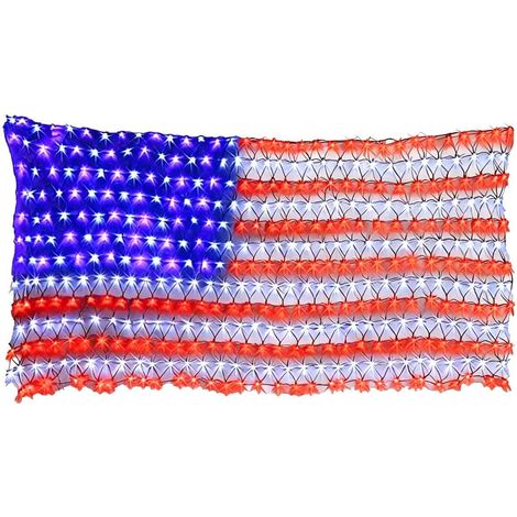 Dekorative 2 m LED-Lichterkette, rot-weiß-blaues Flaggenmuster, mit 390 LEDs, Niederspannung 30 V, für Dekorationen (1/5)
