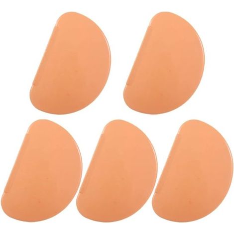 5 raspadores, Cortador de masa de plástico, Soporte multifuncional para utensilios de cocina para cortar pasteles, pizzas, galletas, Naranja (1/5)
