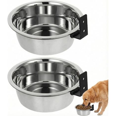 Wall Mounted Raised Dog Food Bowl Made of Stainless Steel Space-Saving Pet Feeding Station with Hanging Food and Water Bowl for Efficient Dog and Cat Feeding (1/5)