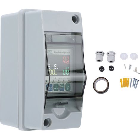 GARRYFIZH Disjoncteur WiFi 63A Monophasé Réenclencheur LCD (1/5)