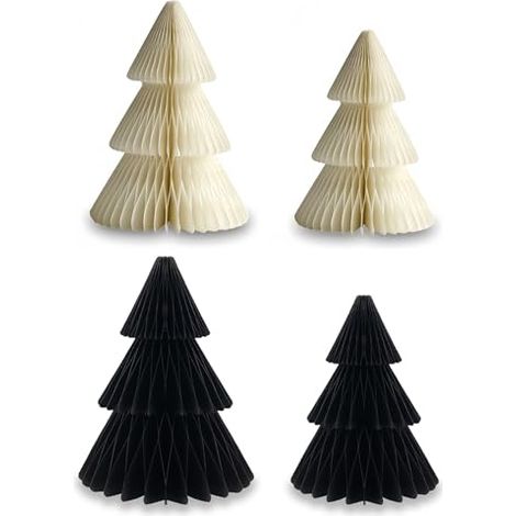 Décorations de Noël en papier, décorations de Noël en nid d'abeille, sapins pliables 3D, décorations de table (1/5)