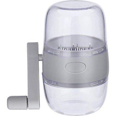 Broyeur à noix manuel portable avec manivelle pour toutes les noix, hachoir à aliments pratique, hachoir à viande, ustensile de cuisine pour la préparation de garnitures (gris) (1/5)