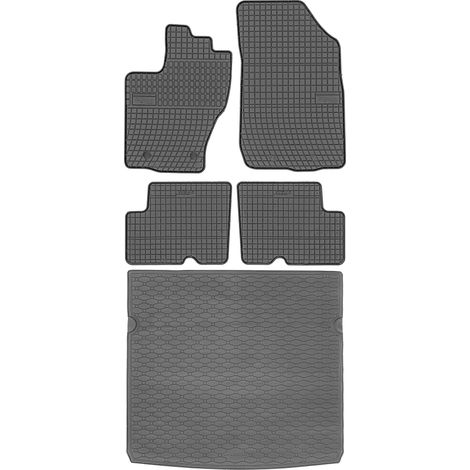 Ensemble de tapis de sol en caoutchouc pour Dacia Duster I SUV (2013-2018) + tapis de coffre