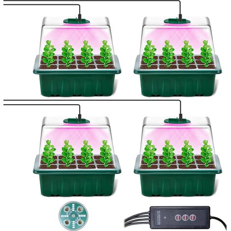 Pour Usage Général - Mini Serre pour Plantes avec Lampe (Lampe, 4PIÈCES)