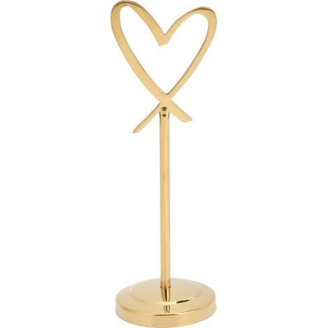Table Number Holder HeartShaped Multipurpose Durable Name Card Clips for Wedding Party Office(Gold ) (1/5)