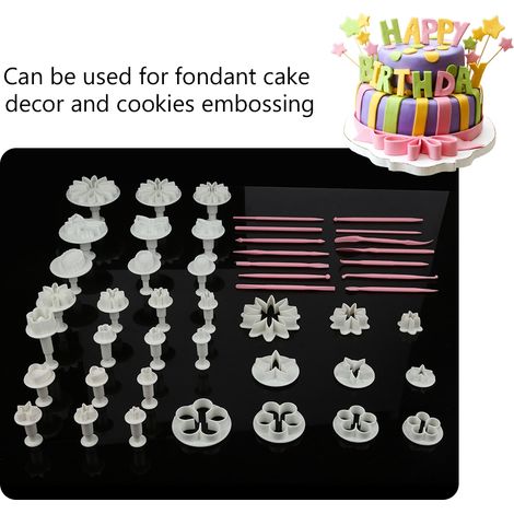 47-teiliges Set Fondant-Ausstecher, Keksausstecher, Formen, DIY-Backzubehör (1/5)
