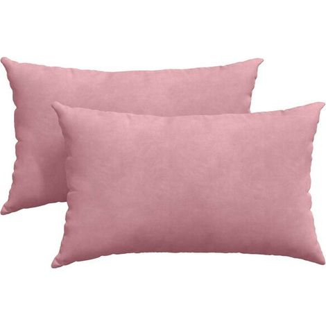 Coussins de canapé, 2 pièces, roses, 50 x 30 cm (1/5)