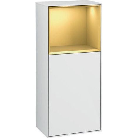 V&B Seitenschrank FINION 418x936x270mm Ans r Regal go ma glos. wh