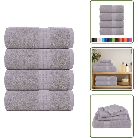 Seiftücher 4 Stk. Grau 30x30 cm 360 g/m² 100% Baumwolle - Seiftuch - Seiftücher - Tuch - Tücher (1/5)