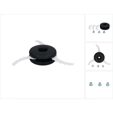 Makita – Tête de fauchage à 3 couteaux en plastique – Adaptateurs M8x1,25RH, M8x1,25LH, M10x1,25LH – 1983831