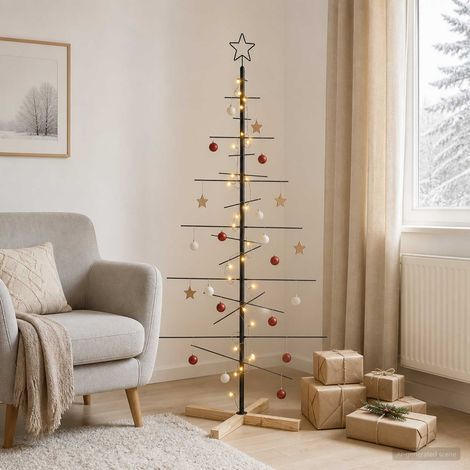 vidaXL Árbol de Navidad de metal con soporte KUOPIO 150 cm (1/5)