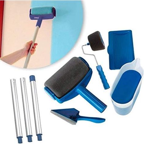 APEX Ensemble de rouleau à peinture multifonctionnel anti-goutte avec réservoir de peinture rechargeable et manche extensible - zéro goutte, zéro débordement, zéro tache (1/5)