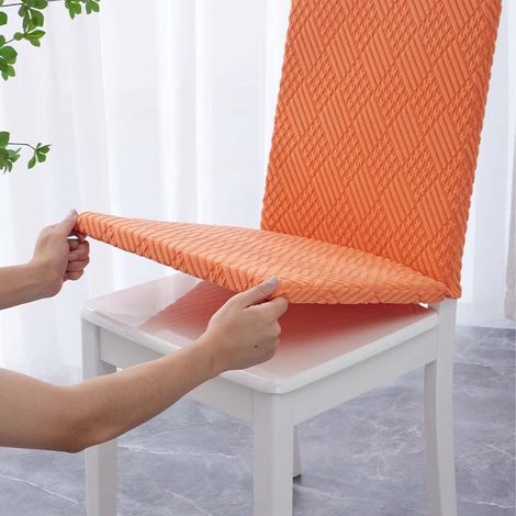 Housse De Chaise Extensible Avec Jupe - Coussin De Siege Pour Chaise De Salle A Manger - Fabrique En Polyester Et Elastane - Pour Chaises Hautes Et Standard - 1 Piece (1/5)