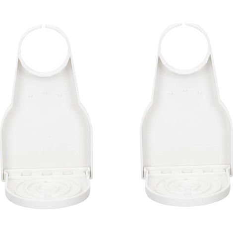 Porte-gobelet à Linge Pliable Blanc en Plastique Léger Anti-Gouttes Support Compact pour Bac D'égouttage Utilisation Maison Lot De 2 (1/5)