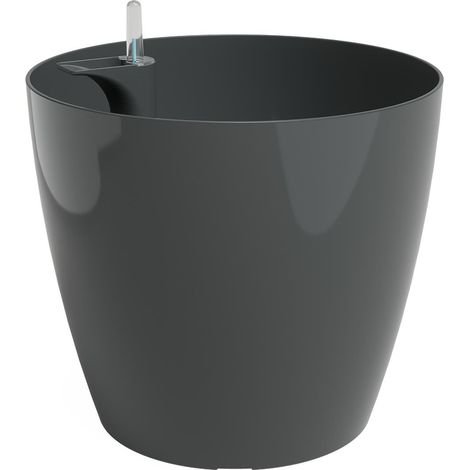 artevasi© SAN REMO Pflanzgefäß SWS Anthrazit mit Bewässerung Ø 30 cm - Kunststoff (1/2)