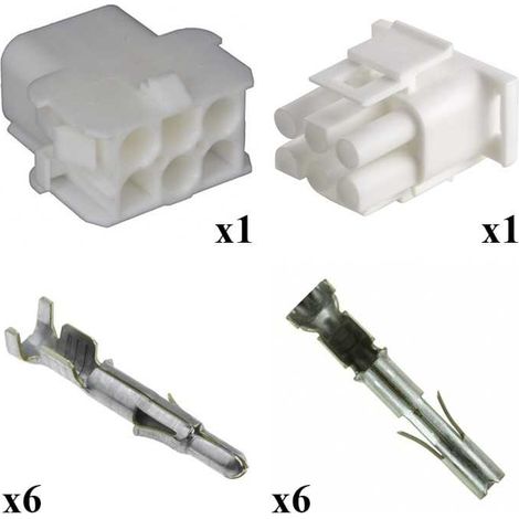 Kit Connettore Mate n lok Maschio Femmina 3x2 Vie