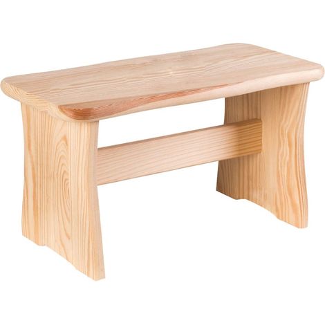 Sgabello Basso cm 40 x 20 x h 20 - legno chiaro (1/2)