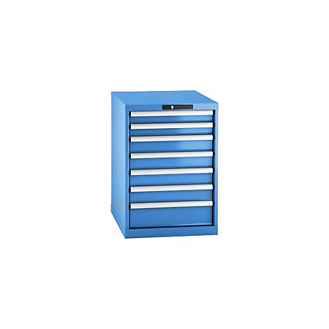 Cajonera  chapa de acero  H x A 800 x 564 mm  7 cajones  azul