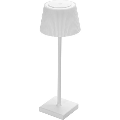 LAMPADA DA TAVOLO LED RICARICABILE TOUCH DIMMER 4W RISTORANTE Bianco (1/5)