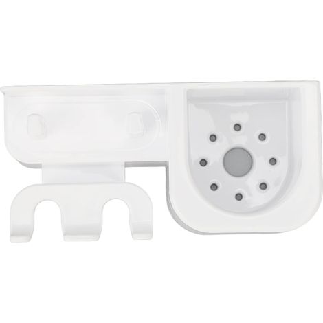 Support Mural Autocollant pour Brosse à Dents électrique  Conception de Suspension Ventilée, Base Amovible pour un Nettoyage Facile, Grands Trous de Drainage, S'adapte à (1/5)