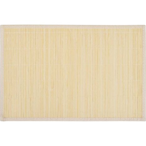 Lot de 6 Napperons en Bambou Naturel Sets de Table Décoratifs et Antidérapants 30 x 45 cm (1/4)