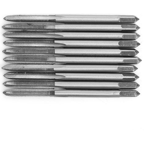 10 Stück metrische Gewindebohrer HSS mit gerader Nut, M3, M8, M10, M12, M8x1,25 (1/5)