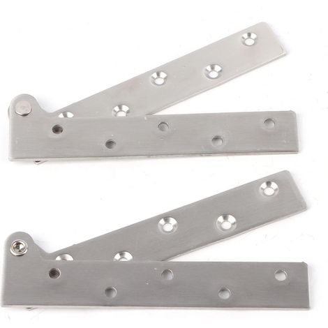 JSSEVN - 2pcs 180° Rotating Hinge, Stainless Steel 180 Degree Rotating Door Shaft Hinge Concealed Pivot Door Hardware Accessories (1/5)