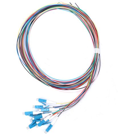 Jarretière à fibre optique 12 brins LC/UPC monomode à faibles pertes d'insertion, 1,5 m (1/5)