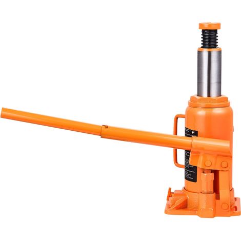 Cric hydraulique à bouteille, 12 tonnes, levage 205-400 mm, robuste pour voiture, SUV, pick-up, atelier, maison et agricole, orange. (1/5)